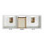 Meuble-lavabo double rectangulaire 61 po avec comptoir en quartz pur Ariel Kelly-105988780