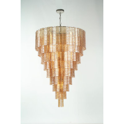 Light Venetian Large Venini Chandelier