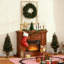 Ensemble de Noël, couronne de guirlande et ensemble de 2 arbres d'entrée, pour un décor de Noël festif