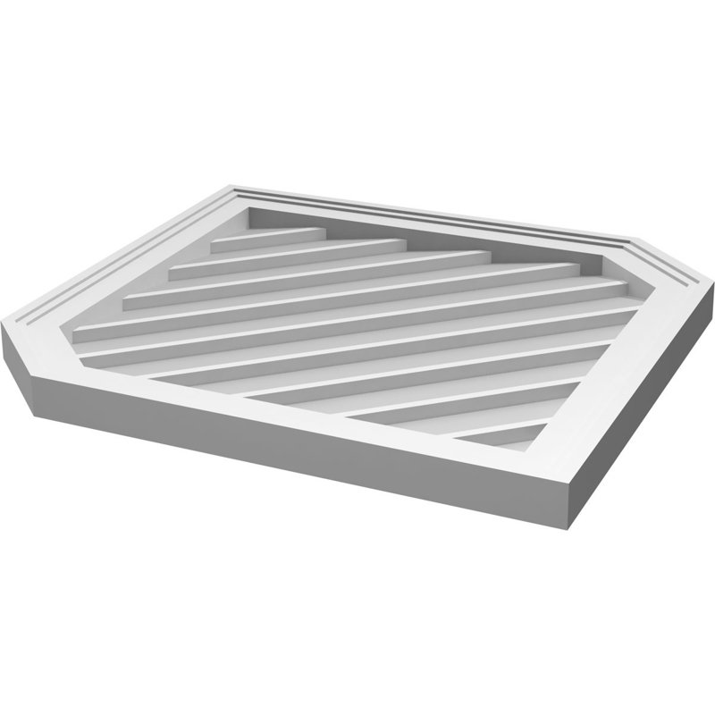 Ventilé vertical à pignon vertical 13/12 po, H 1,5 po x l 26 po x L 34 po