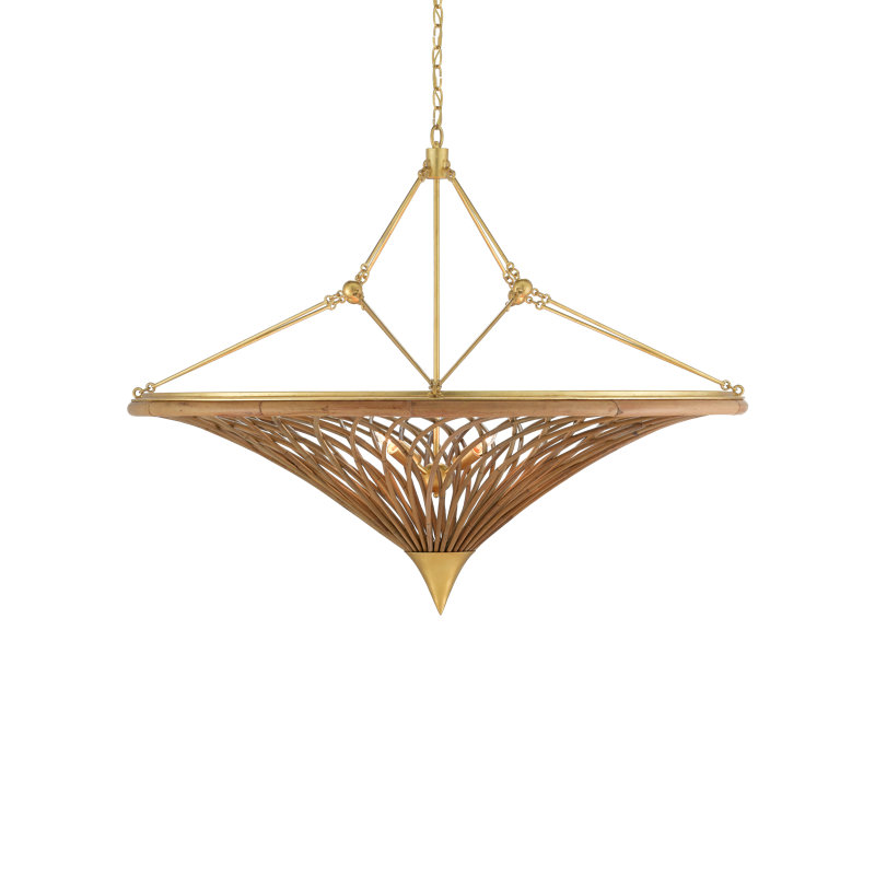 Gaborone 4 - Light Wrought Iron Dimmable Geometric Chandelier