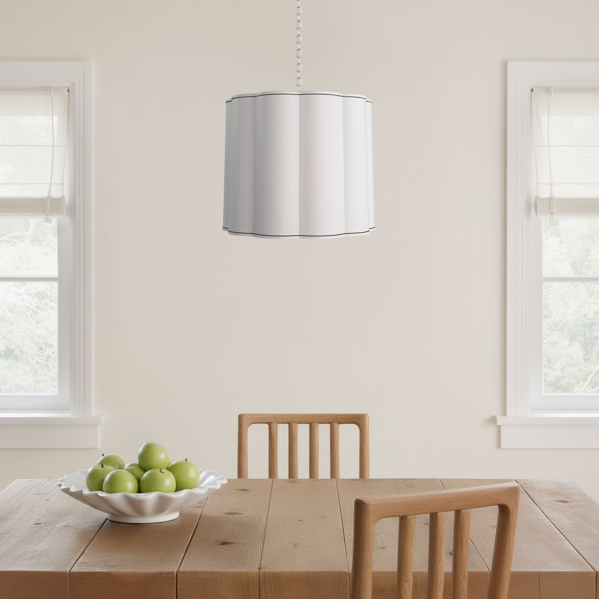 5 Light Pendant, Polished Nickel