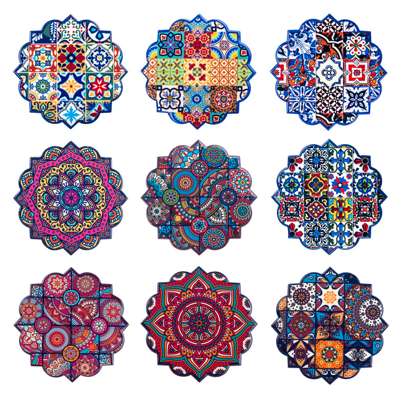 Ceramic Round 72 Piece Coaster Set