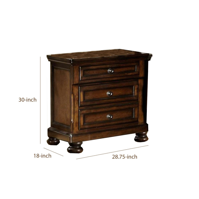 Table de chevet 3 tiroirs Ghillie