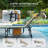 Folding Chaise Lounge Chair Outdoor Tanning Chair with Side Table, 5-Level Adjustable Beach Lounge Chair with Headrest, Side Pocket for Patio, Backyard, Beach, Poolside, Mixed Color-650619461