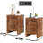 Nightstand With Charging Station, Farmhouse End Table-1597379606
