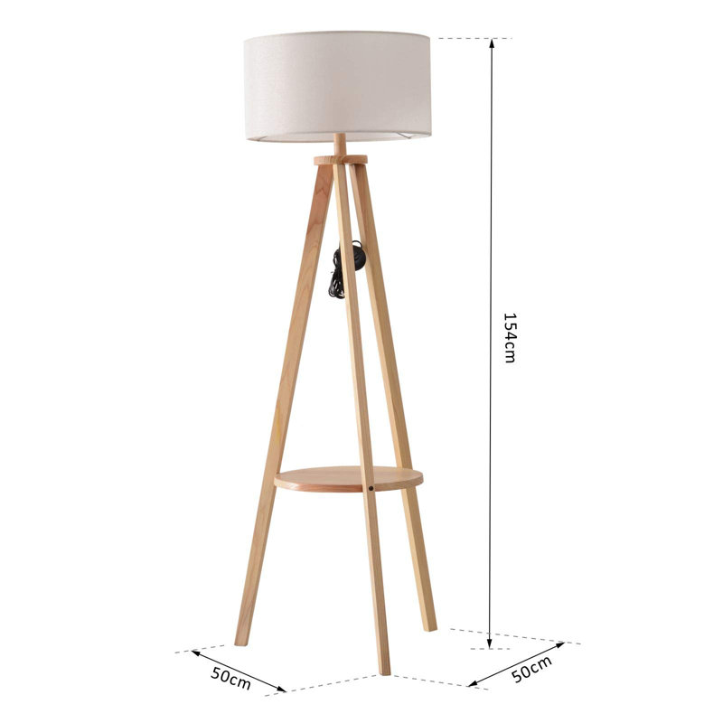 Harksdale 154cm Cream Novelty Floor Lamp