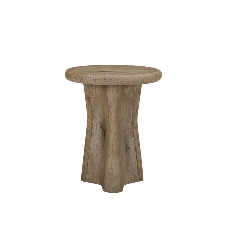 English Knotty Oak Drop Accent Table