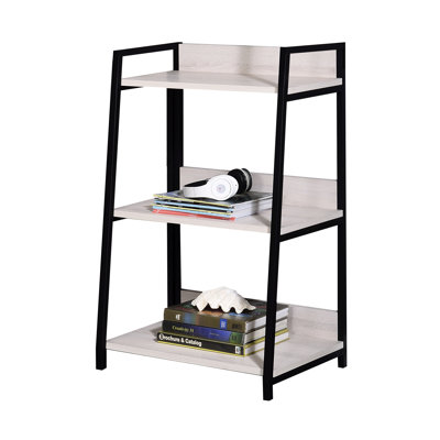 Bibliothèque autoportante avec tablettes de 22 po x 14 po et 3 tablettes ouvertes en bois et métal