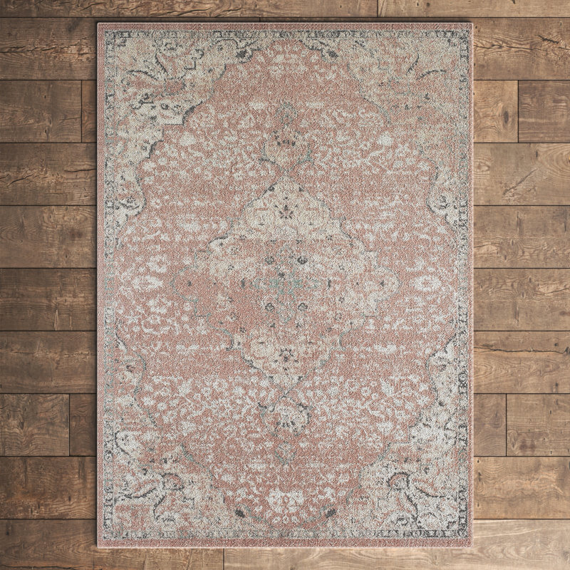 Tapis rose amarante rétro Gunson, Rectangle 9 pi x 12 pi