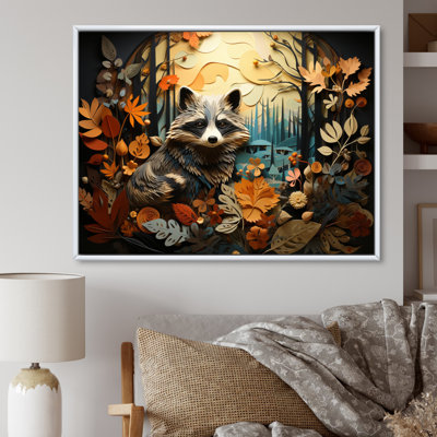 Curious Raccoon Collage I