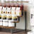 Spice Rack, 4 Tier Wooden Display Riser Stand, Kitchen Storage Organizer for Spices, Versatile Display Shelf, Space Saving, for Kitchen Countertop and Cabinet