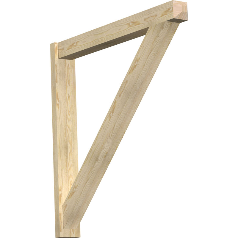 Artisan traditionnel en bois rustique, Sapin Douglas de 6 po (sciage brut), P 48 po x H 48 po