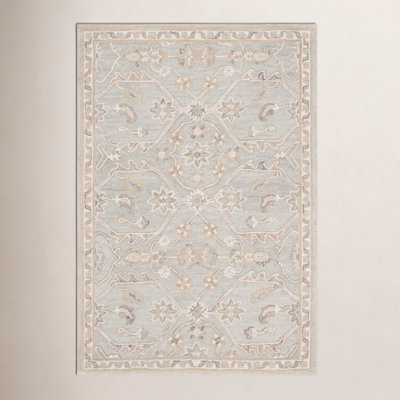 Airlie Slate Beige Hand-Tufted Wool Oriental Rug