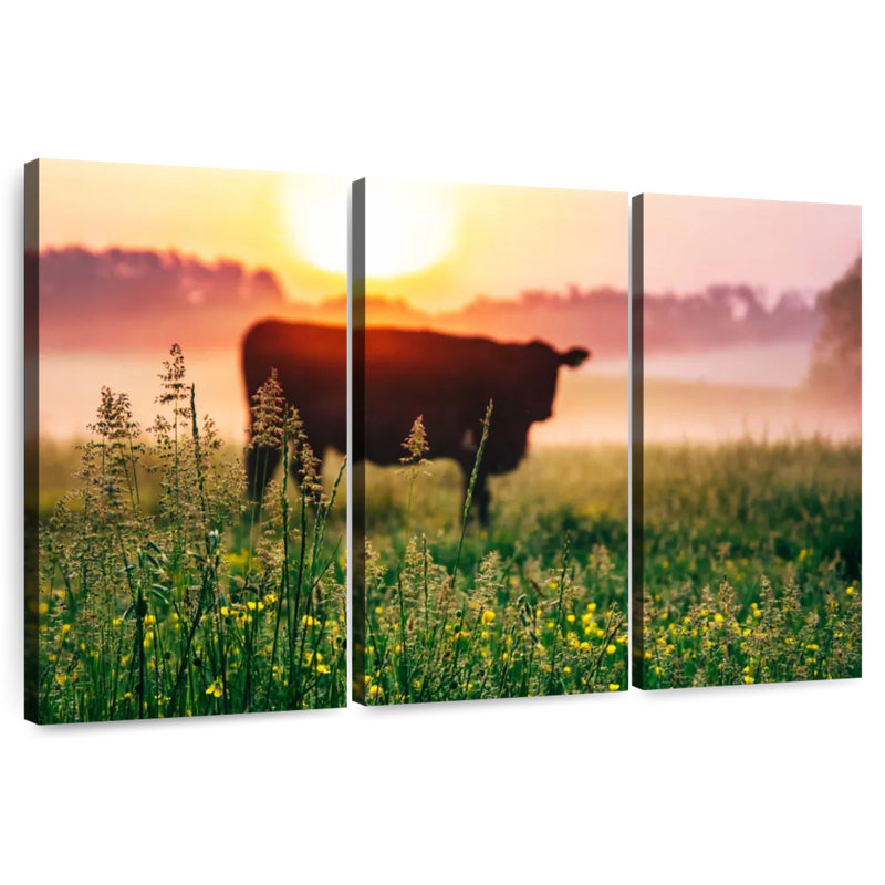 Alvord Cow Sunrise, 24" H x 38" W