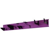 8 In. H X 64 In. W Garage Tool Storage Lawn & Garden Tool Organizer Rack With Colourful Purple Pegboard And Black Hooks