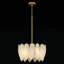 Lustre tambour en verre à 4 lumières à intensité variable avec finition or brossé pour la salle à manger et le vestibule
