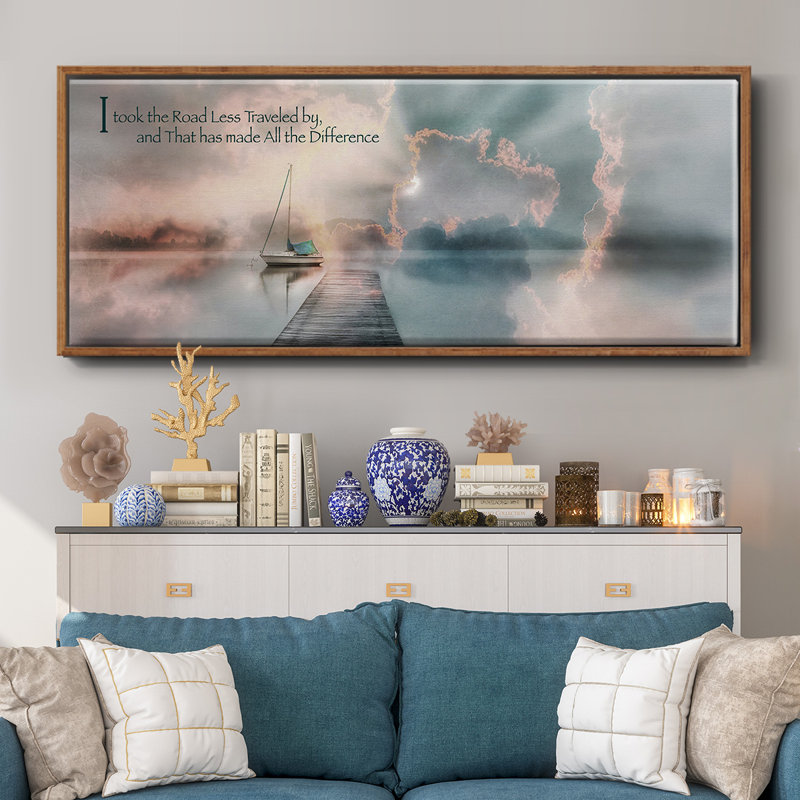 Road Less Traveled- Framed Canvas, 24" H x 60" W