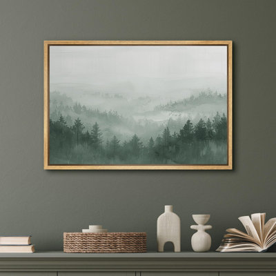Woodland Forest Landscape " Mystic Layers Emerald Forest Mist "