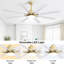 Ventilateur de plafond moderne de 66 pouces avec lumière à DEL à intensité variable, 8 pales ABS, moteur à courant continu réversible à télécommande pour le bureau à domicile-1326296701-1326296654-1326296645