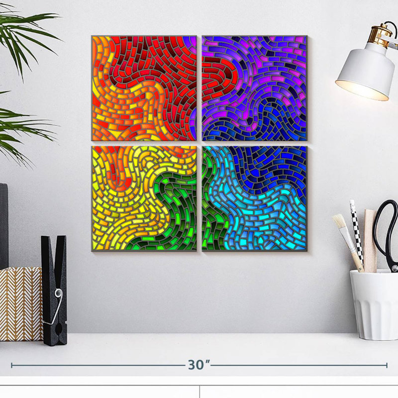 Avery Glass Swirls, H 18 po x l 18 po