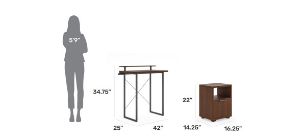 Stand up Desk: Modern Wood Writing Desk, Tall Desk for Standing, Desk W/  Live Edge Stretcher, Podium/ Lectern Handmade Custom Furniture 