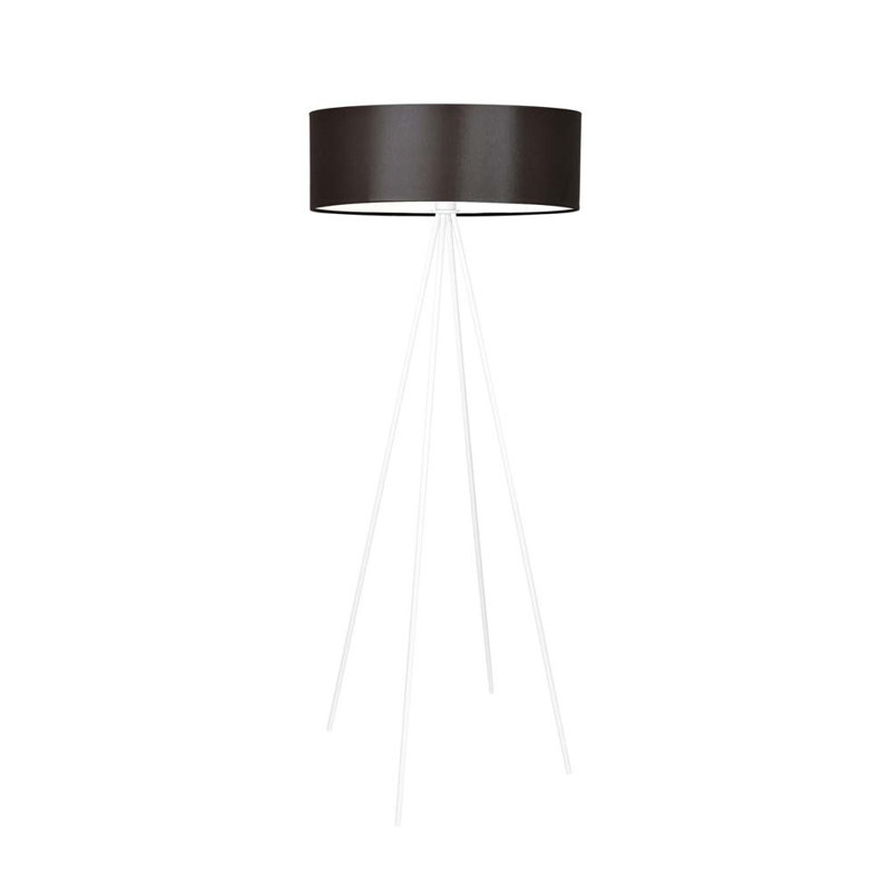 Arnesha 157cm Traditional Floor Lamp, Brown, White