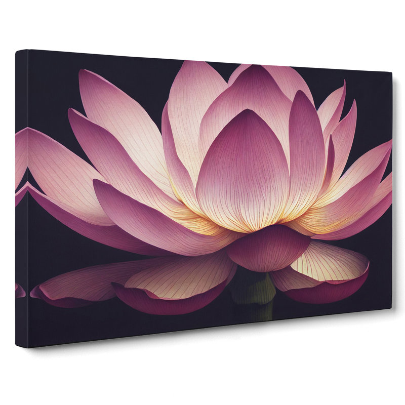 Intriguing Lotus Flower - Wrapped Canvas, 40cm H x 60cm W x 3cm D