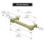 Deltana MP40U26D Decorative Cabinet Pull 4", Manhattan, Solid Brass in Brushed Chrome-2091323263