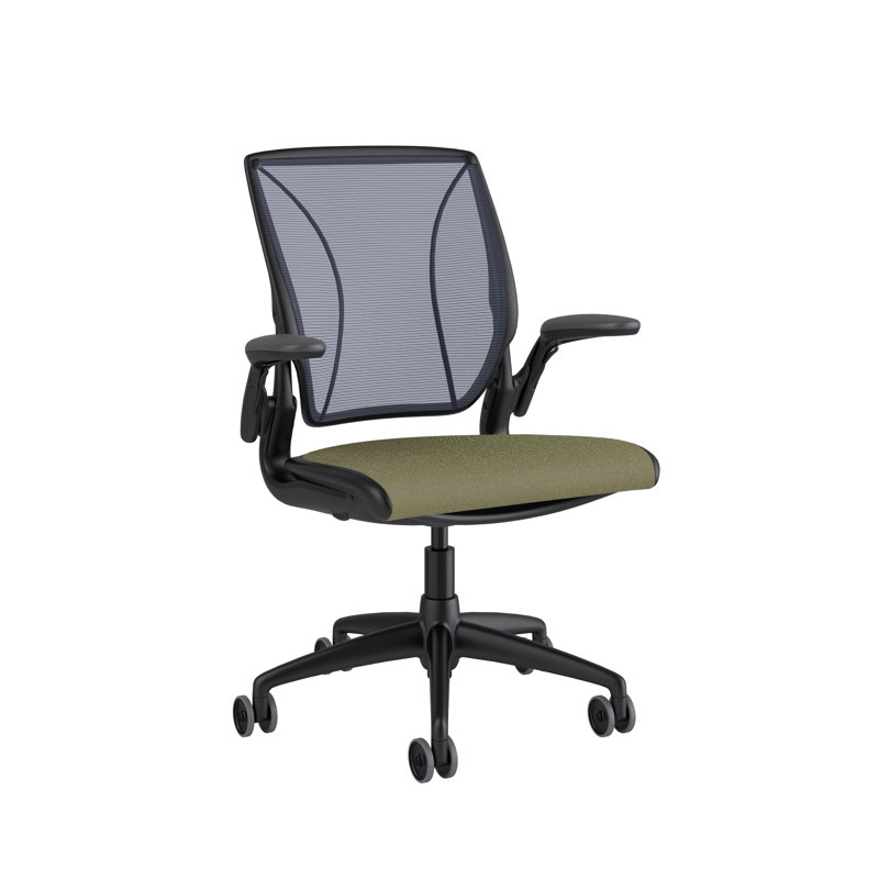 Mesh Task Chair, Black, Monofilament Stripe/Atlantic, Lotus/Black