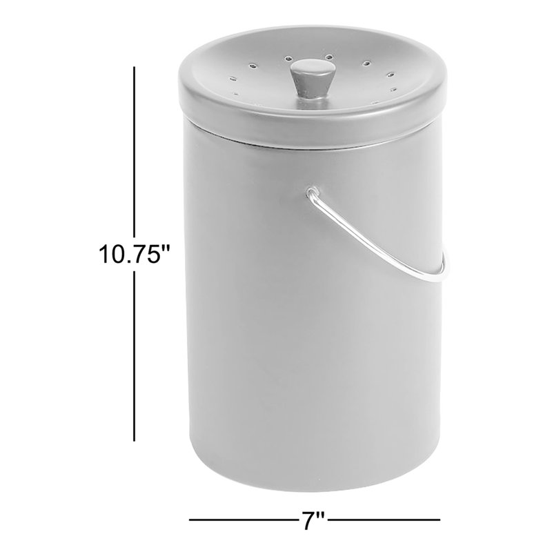 Ceramic Indoor Kitchen Composter with Latching Lid