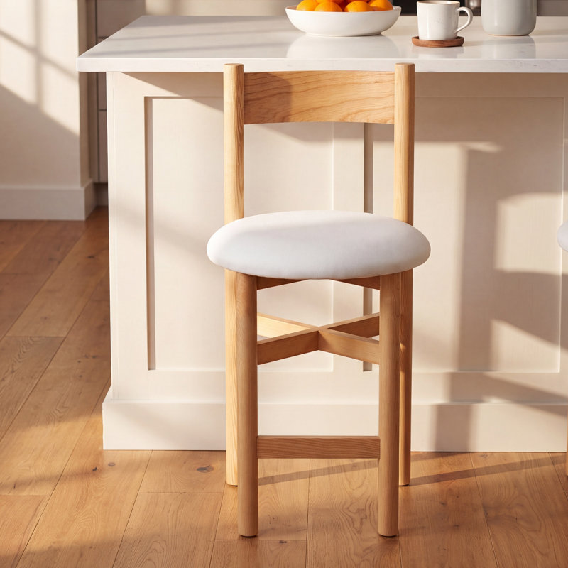 Zoyah Tayla Linen Counter Stool
