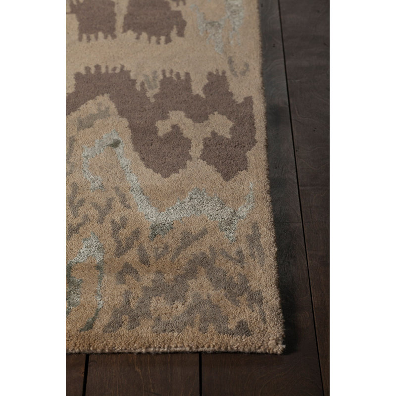 Rupec Tan Abstract Area Rug, 5' x 7'6"