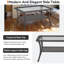 Table basse - Table basse en rotin de rotin avec plateau en verre trempé et table de rangement à 2 niveaux pour terrasse-256270851