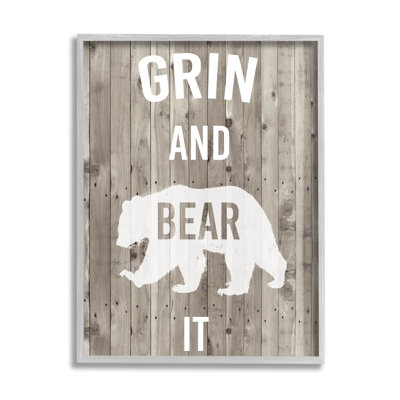 «Grin and Bear It», reproduction de jeu de mots - Impression