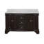 Ensemble de meuble-lavabo double 60 po avec armoire chocolat et comptoir en marbre de Carrare Katherine-874061101-874061107