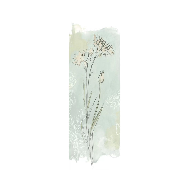 Stone Flower Study I by June Erica Vess - Wrapped Canvas Panoramic Painting, 30.48 cm H x 91.44 cm W x 1.91 cm D