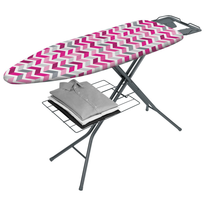 Antares Metal Freestanding Ironing Board, Pink