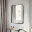 Miroir de salle de bain rectangulaire contemporain arrondi | Structure en U en aluminium-1985135135-1985135136