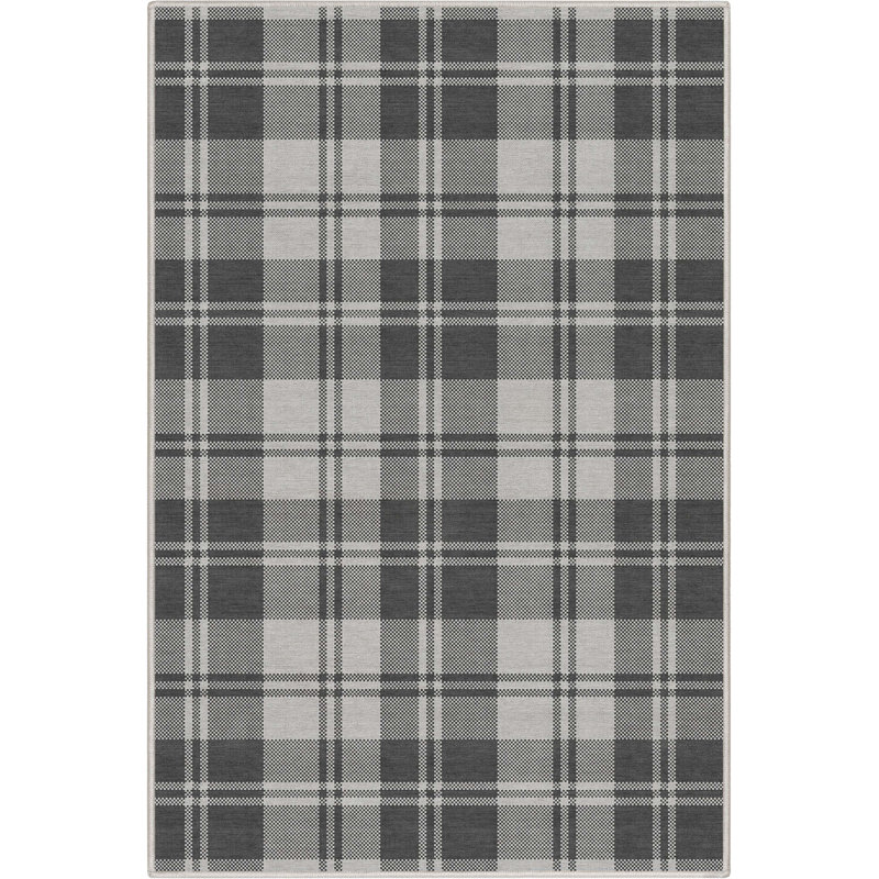 Tapis gris foncé à tissage plat Kehr, Rectangle 3 pi 3 po x 5 pi