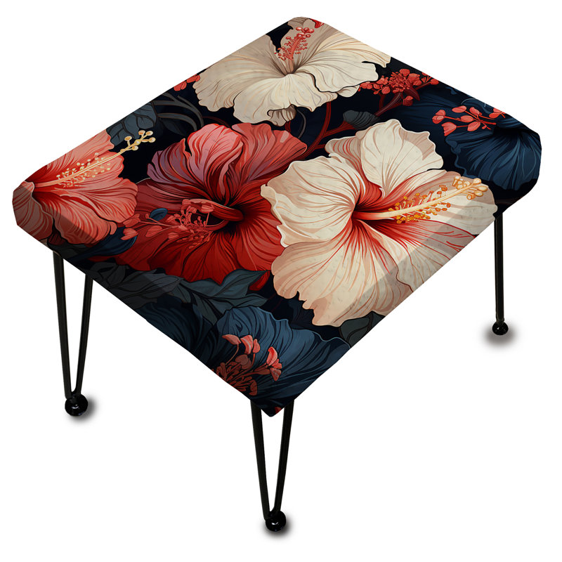 Hibiscus Twilight Ii - motif tropical - Repose-pieds rectangulaire tropical