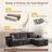 Boneless 106" Cloud Upholstered Sectional Couch With L-shape Chaise Modern Modular Sofa For Living Room Bedroom-448955172-448955169