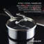 Circulon Clad Stainless Steel Saucepan with Glass Lid and Hybrid SteelShield Nonstick, 2-Quart
