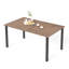 Rectangular Metal Outdoor Dining Table With Umbrella Hole , 152.4cm cm W 91.4cm cm D-1023593352