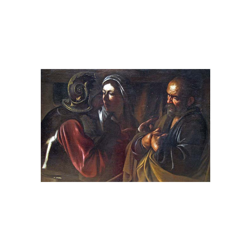 « déni de st. peter » par caravaggio-impression, H 24 po x l 36 po x P 1,5 po