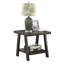 Table de bout moderne avec plateau en bois, plateau et rangement rectangulaires, H 23 po x l 24 po x P 22 po, style contemporain, tablette de rangement supplémentaire, H 22 po x P 23 po, matériau