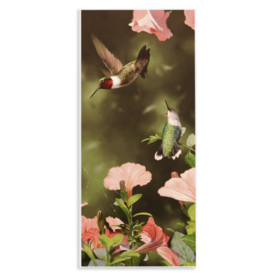 "Deux colibris flottants", art mural par Mark Kelso