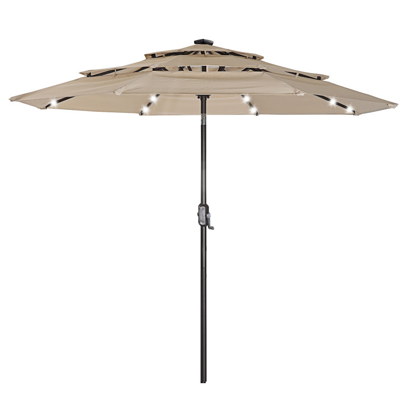 Parasol de marché éclairé 8 pi 10 po Letchworth