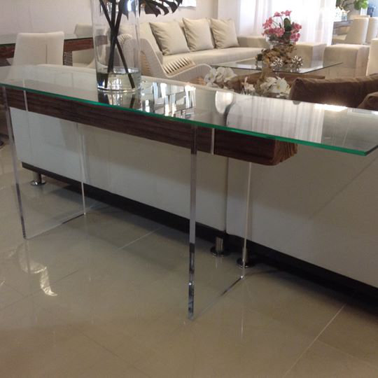 Fiorelita 80'' W Glass Console Table