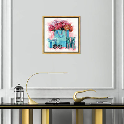 «Fashion and Glam Sparkle Blue Essentials», impression sur toile
